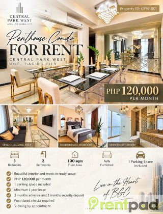 Central Park West condo in BGC — photo 2